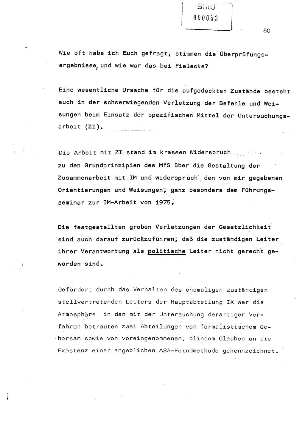Referat (Generaloberst Erich Mielke) auf der Zentralen Dienstkonferenz am 24.5.1979 [Ministerium für Staatssicherheit (MfS), Deutsche Demokratische Republik (DDR), Der Minister], Berlin 1979, Seite 50 (Ref. DK DDR MfS Min. /79 1979, S. 50)