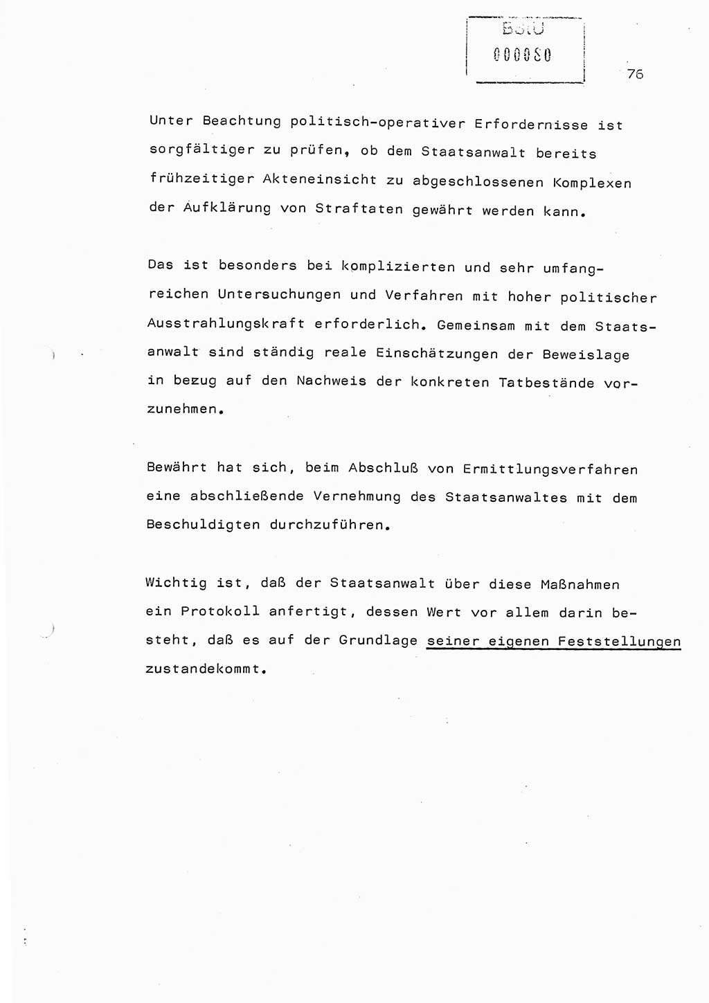 Referat (Generaloberst Erich Mielke) auf der Zentralen Dienstkonferenz am 24.5.1979 [Ministerium fÃ¼r Staatssicherheit (MfS), Deutsche Demokratische Republik (DDR), Der Minister], Berlin 1979, Seite 76 (Ref. DK DDR MfS Min. /79 1979, S. 76)