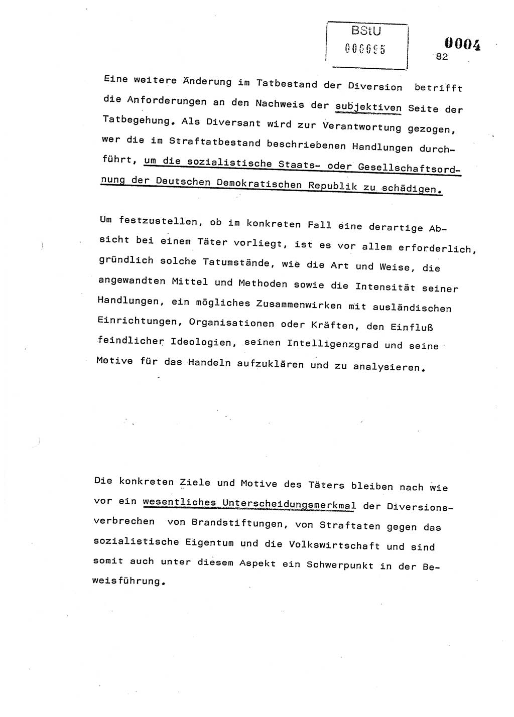 Referat des Genossen Minister (Generaloberst Erich Mielke) am 2. Beratungstag der zentralen Dienstkonferenz am 5.-6.7.1979, Zum 3. Strafrechtsänderungsgesetz sowie zu den Änderungen des Paß- und Ausländerrechts bzw. zoll- und devisenrechtlicher Bestimmungen der DDR [Ministerium für Staatssicherheit (MfS), Deutsche Demokratische Republik (DDR), Der Minister], Berlin 1979, Seite 82 (Ref. DK 2. Ber.-Tg. DDR MfS Min. /79 1979, S. 82)