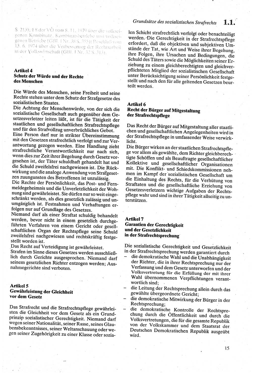 Strafgesetzbuch (StGB) der Deutschen Demokratischen Republik (DDR) sowie angrenzende Gesetze und Bestimmungen 1979, Seite 15 (StGB DDR Ges. Best. 1979, S. 15)