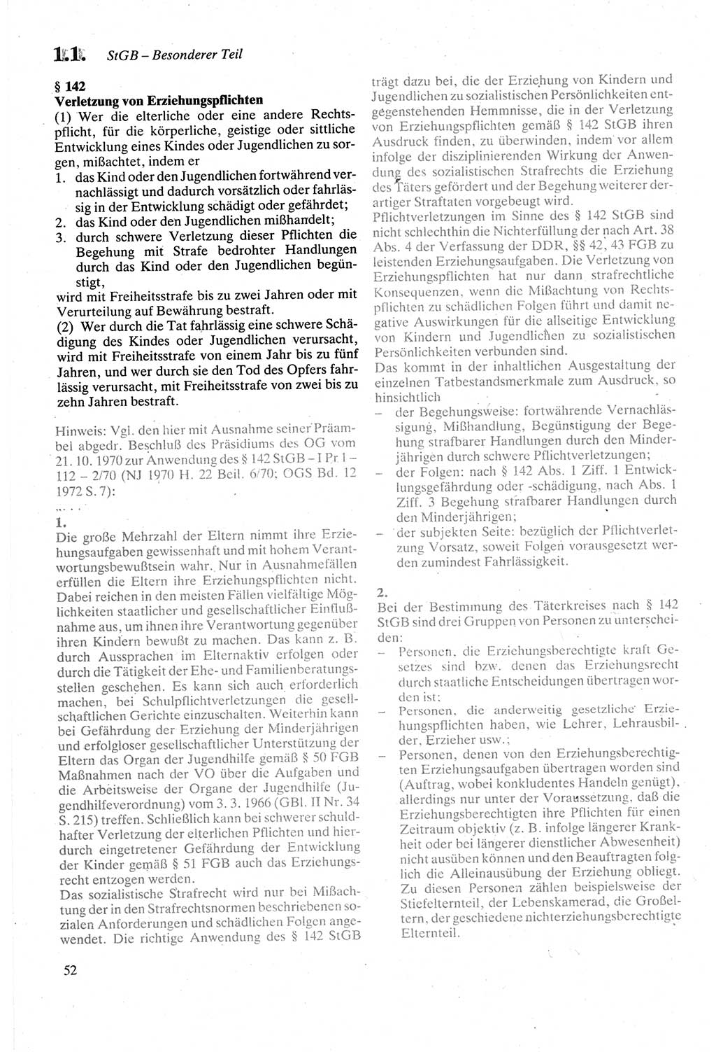 Strafgesetzbuch (StGB) der Deutschen Demokratischen Republik (DDR) sowie angrenzende Gesetze und Bestimmungen 1979, Seite 52 (StGB DDR Ges. Best. 1979, S. 52)