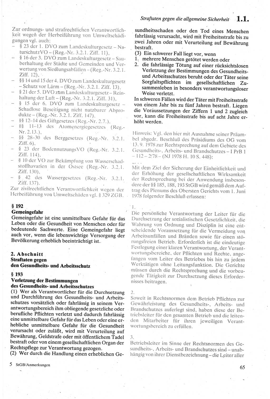 Strafgesetzbuch (StGB) der Deutschen Demokratischen Republik (DDR) sowie angrenzende Gesetze und Bestimmungen 1979, Seite 65 (StGB DDR Ges. Best. 1979, S. 65)