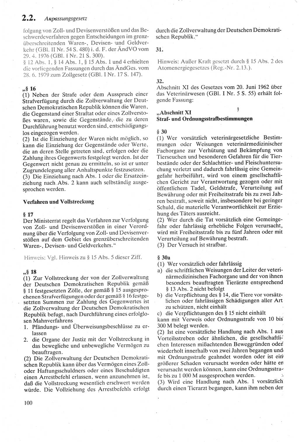 Strafgesetzbuch (StGB) der Deutschen Demokratischen Republik (DDR) sowie angrenzende Gesetze und Bestimmungen 1979, Seite 100 (StGB DDR Ges. Best. 1979, S. 100)