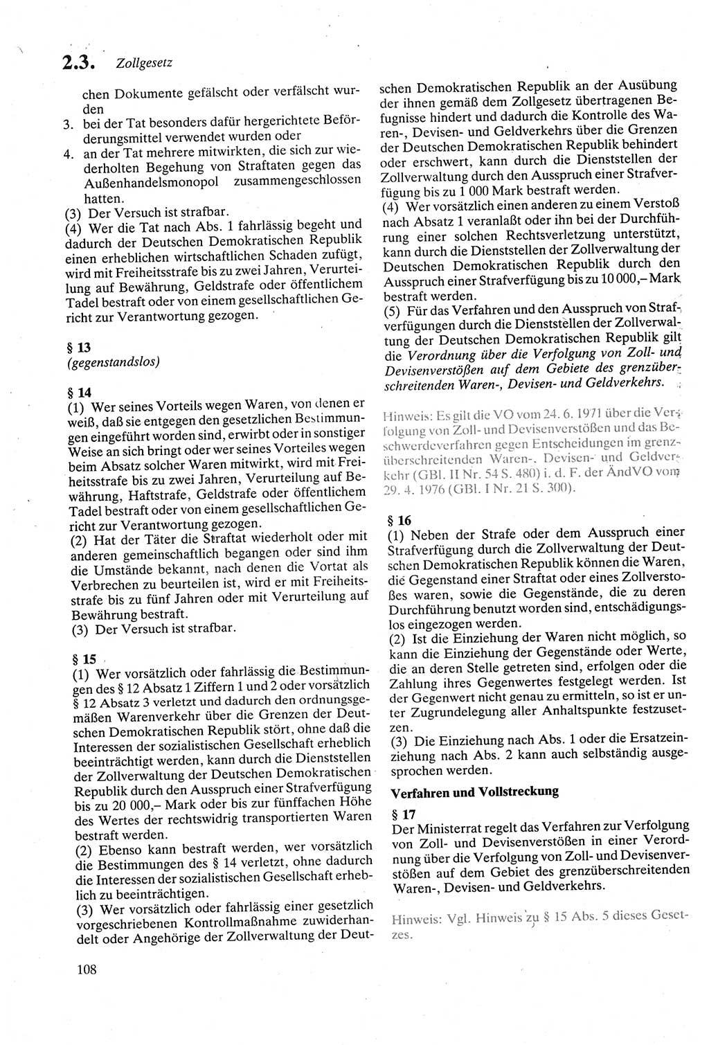 Strafgesetzbuch (StGB) der Deutschen Demokratischen Republik (DDR) sowie angrenzende Gesetze und Bestimmungen 1979, Seite 108 (StGB DDR Ges. Best. 1979, S. 108)