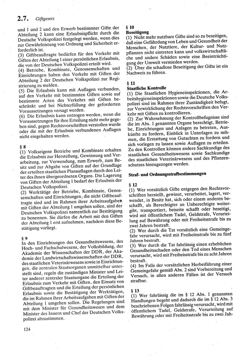 Strafgesetzbuch (StGB) der Deutschen Demokratischen Republik (DDR) sowie angrenzende Gesetze und Bestimmungen 1979, Seite 124 (StGB DDR Ges. Best. 1979, S. 124)