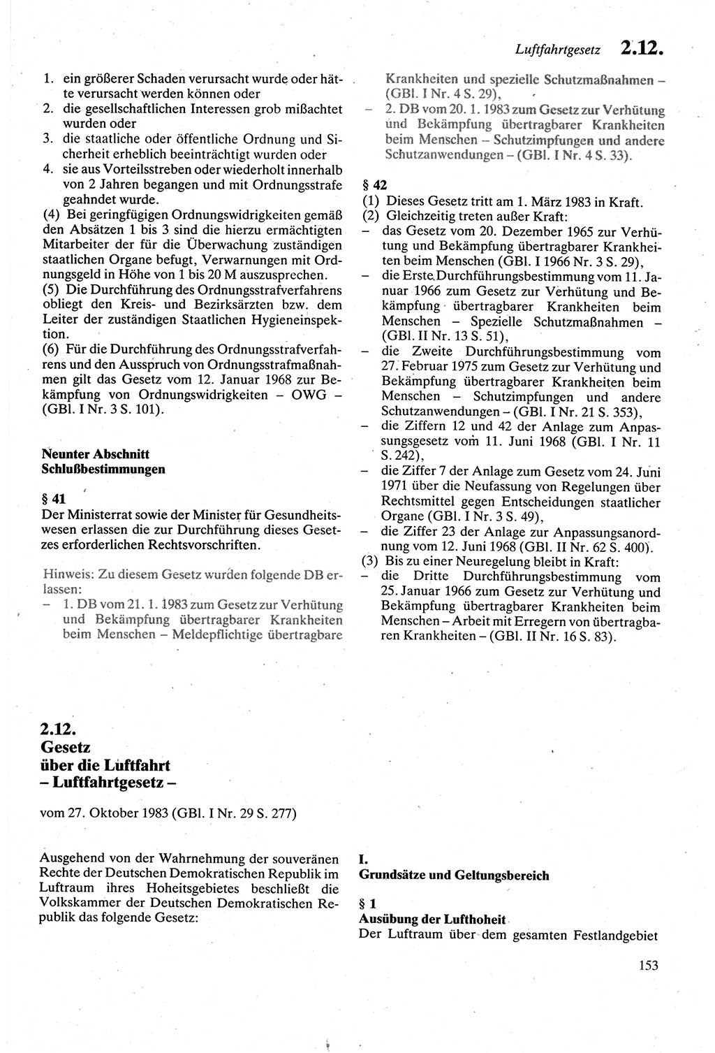 Strafgesetzbuch (StGB) der Deutschen Demokratischen Republik (DDR) sowie angrenzende Gesetze und Bestimmungen 1979, Seite 153 (StGB DDR Ges. Best. 1979, S. 153)