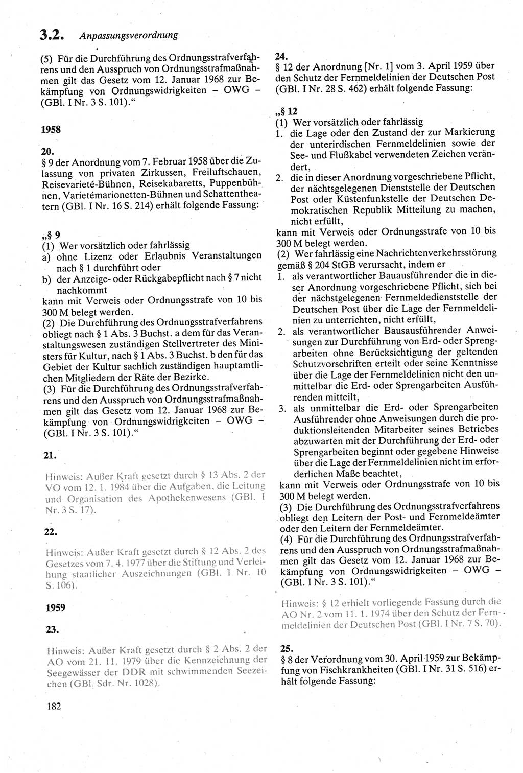 Strafgesetzbuch (StGB) der Deutschen Demokratischen Republik (DDR) sowie angrenzende Gesetze und Bestimmungen 1979, Seite 182 (StGB DDR Ges. Best. 1979, S. 182)