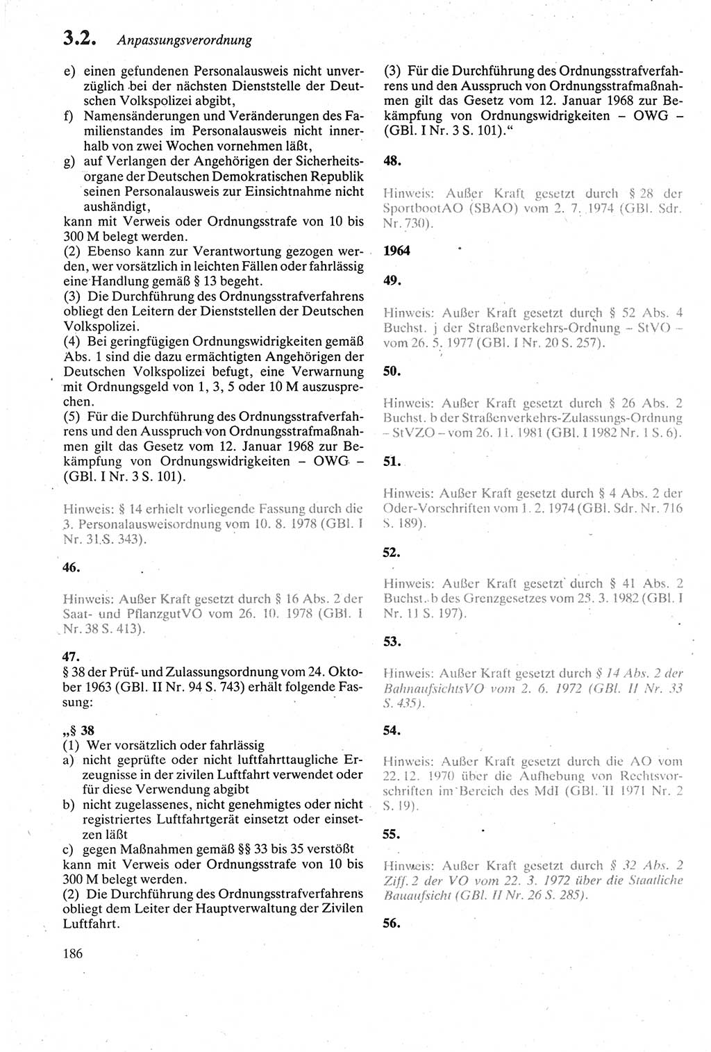 Strafgesetzbuch (StGB) der Deutschen Demokratischen Republik (DDR) sowie angrenzende Gesetze und Bestimmungen 1979, Seite 186 (StGB DDR Ges. Best. 1979, S. 186)