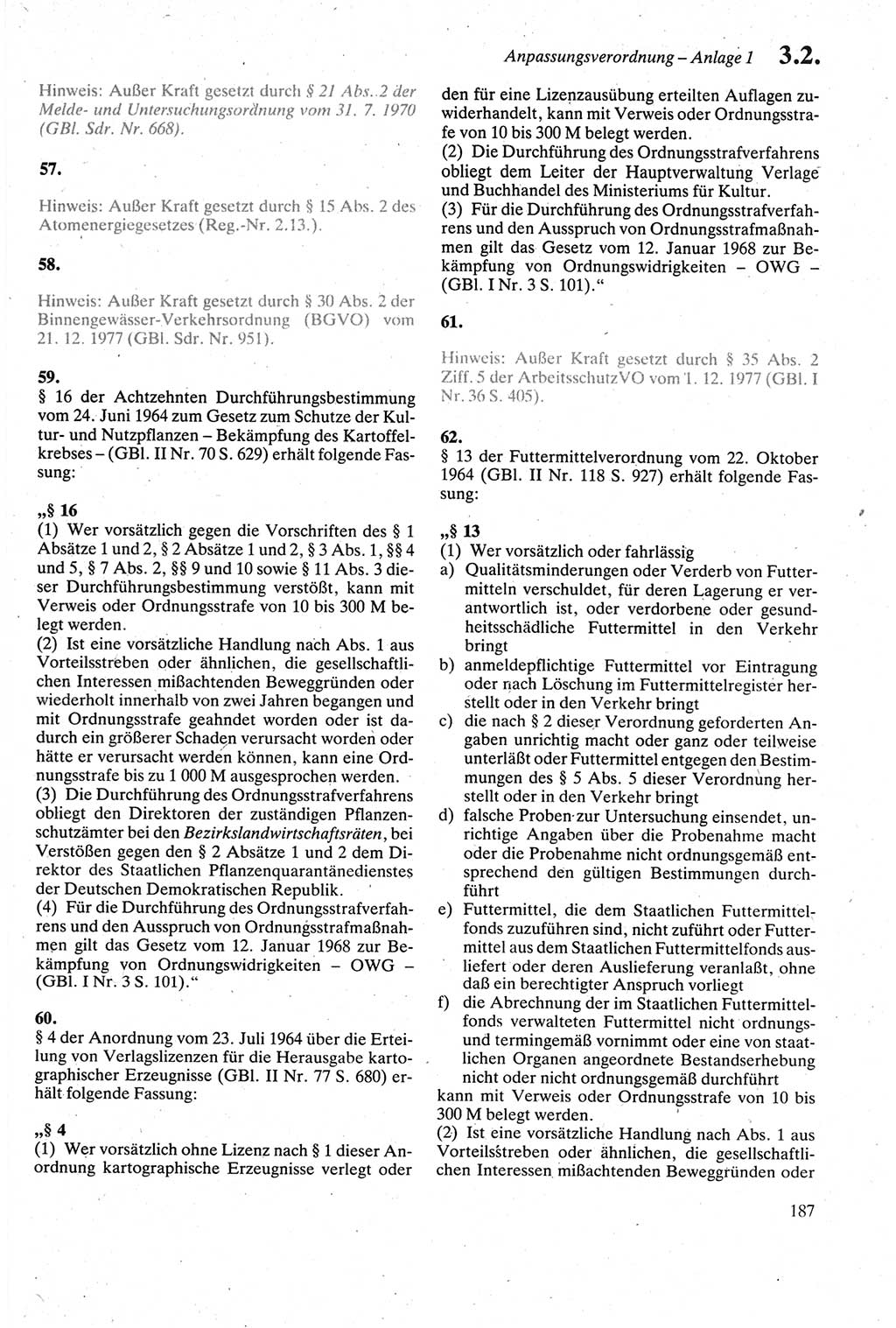 Strafgesetzbuch (StGB) der Deutschen Demokratischen Republik (DDR) sowie angrenzende Gesetze und Bestimmungen 1979, Seite 187 (StGB DDR Ges. Best. 1979, S. 187)