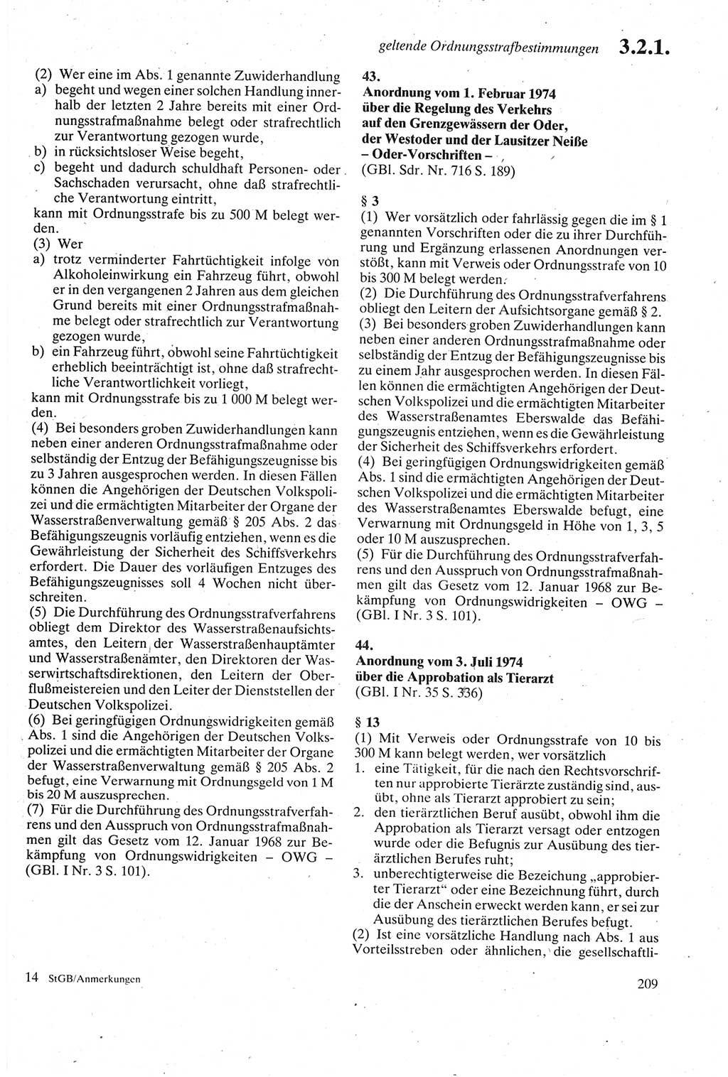 Strafgesetzbuch (StGB) der Deutschen Demokratischen Republik (DDR) sowie angrenzende Gesetze und Bestimmungen 1979, Seite 209 (StGB DDR Ges. Best. 1979, S. 209)