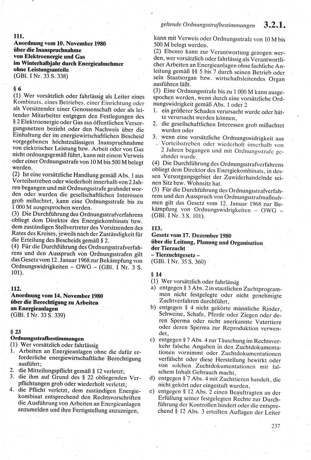 Strafgesetzbuch (StGB) der Deutschen Demokratischen Republik (DDR) sowie angrenzende Gesetze und Bestimmungen 1979, Seite 237 (StGB DDR Ges. Best. 1979, S. 237)