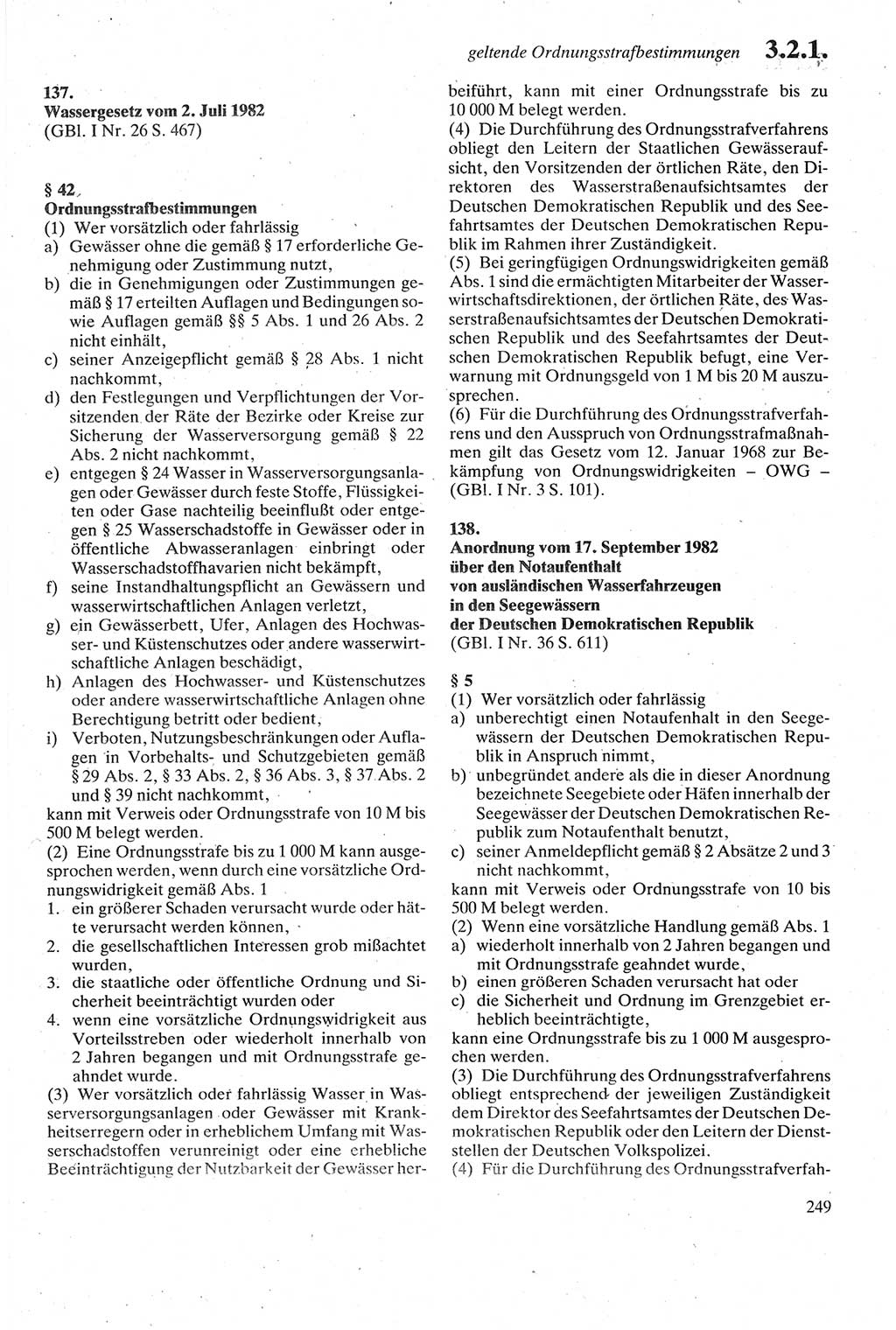 Strafgesetzbuch (StGB) der Deutschen Demokratischen Republik (DDR) sowie angrenzende Gesetze und Bestimmungen 1979, Seite 249 (StGB DDR Ges. Best. 1979, S. 249)