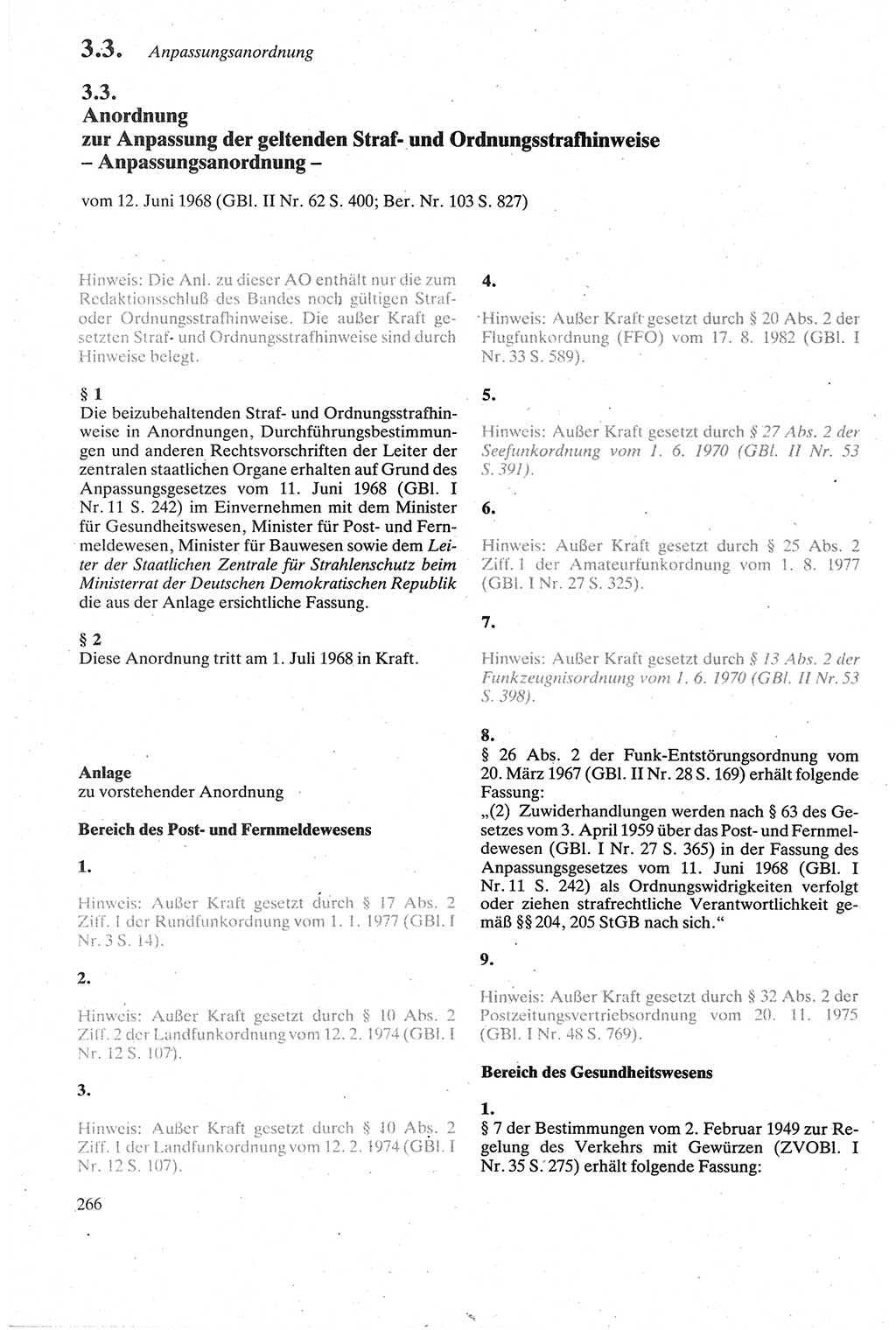 Strafgesetzbuch (StGB) der Deutschen Demokratischen Republik (DDR) sowie angrenzende Gesetze und Bestimmungen 1979, Seite 266 (StGB DDR Ges. Best. 1979, S. 266)