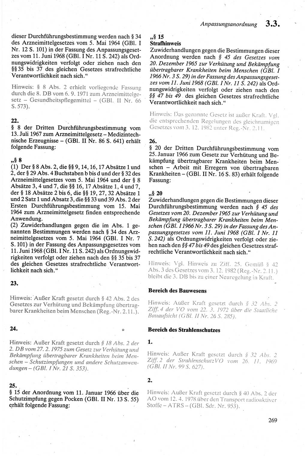 Strafgesetzbuch (StGB) der Deutschen Demokratischen Republik (DDR) sowie angrenzende Gesetze und Bestimmungen 1979, Seite 269 (StGB DDR Ges. Best. 1979, S. 269)