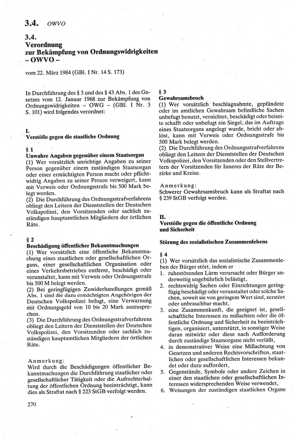 Strafgesetzbuch (StGB) der Deutschen Demokratischen Republik (DDR) sowie angrenzende Gesetze und Bestimmungen 1979, Seite 270 (StGB DDR Ges. Best. 1979, S. 270)