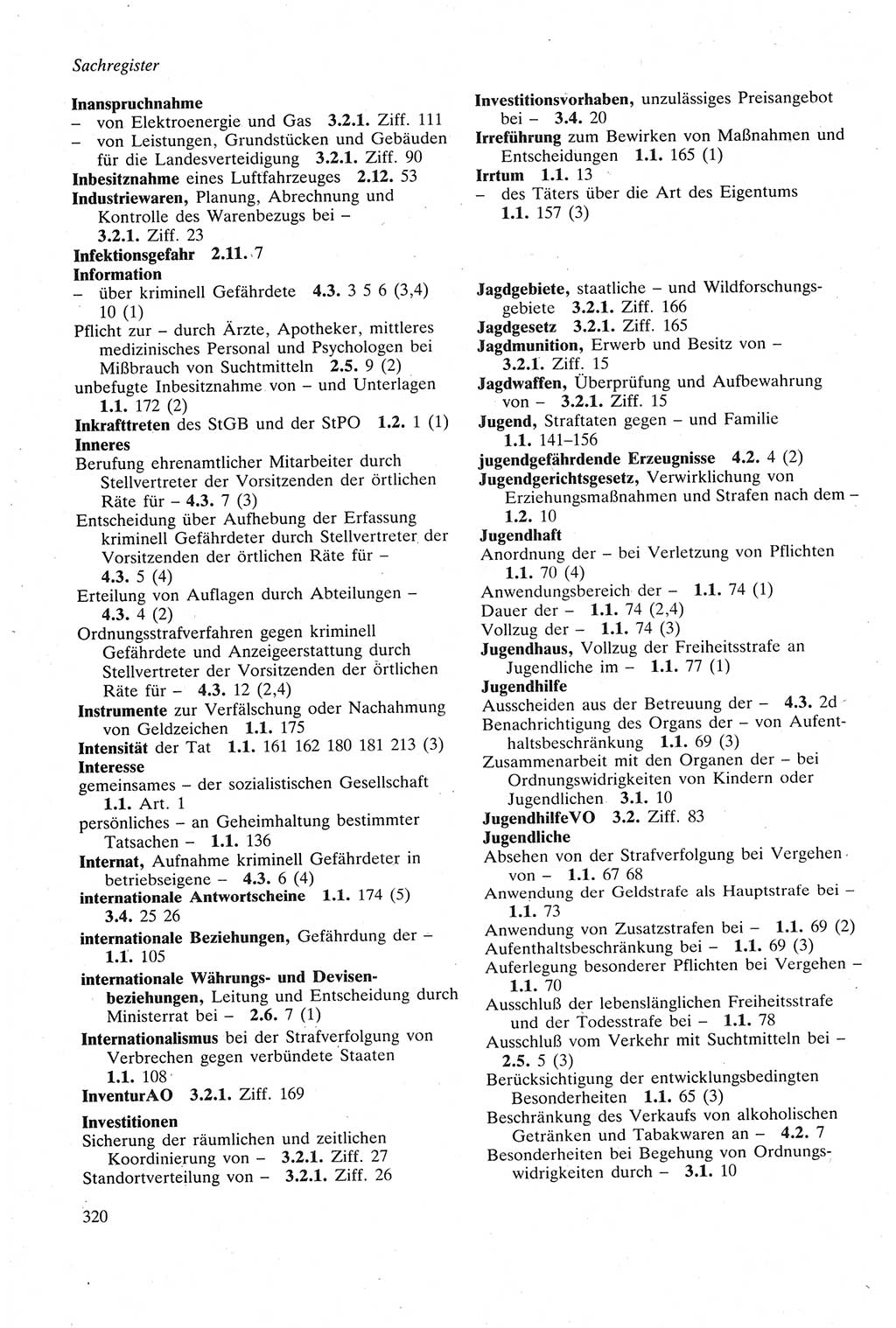 Strafgesetzbuch (StGB) der Deutschen Demokratischen Republik (DDR) sowie angrenzende Gesetze und Bestimmungen 1979, Seite 320 (StGB DDR Ges. Best. 1979, S. 320)