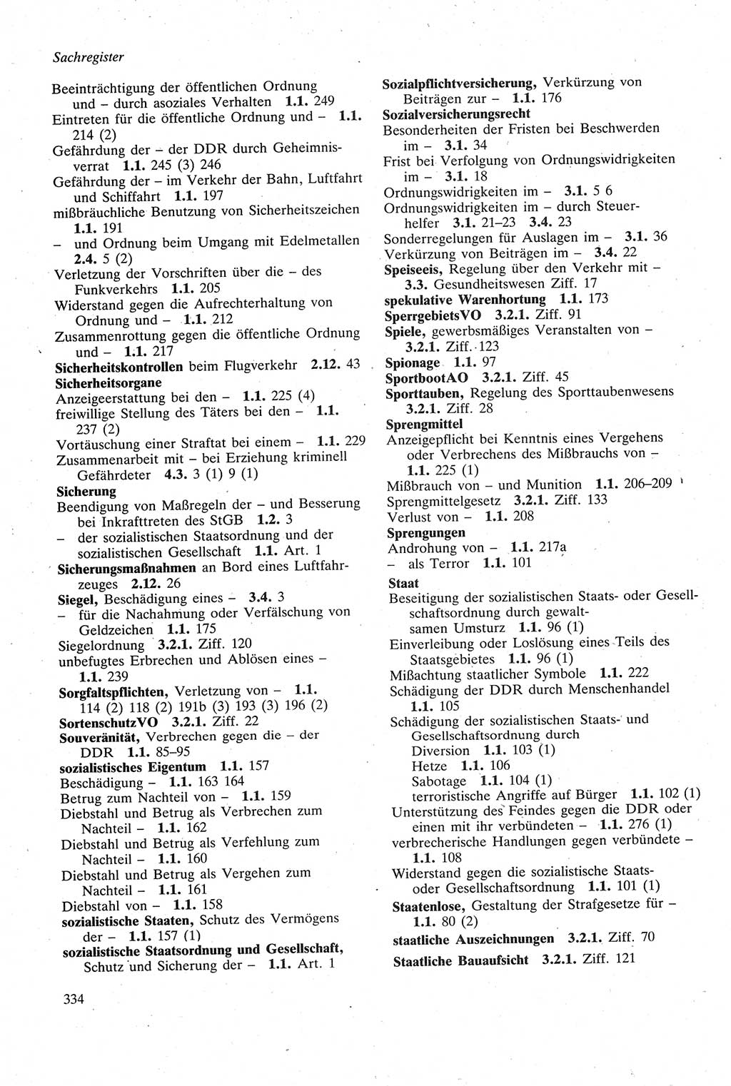 Strafgesetzbuch (StGB) der Deutschen Demokratischen Republik (DDR) sowie angrenzende Gesetze und Bestimmungen 1979, Seite 334 (StGB DDR Ges. Best. 1979, S. 334)