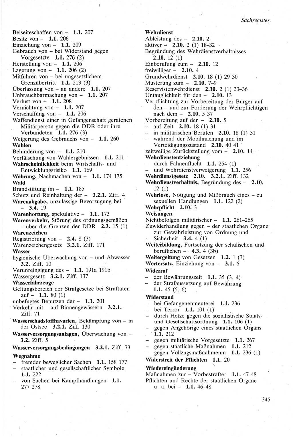 Strafgesetzbuch (StGB) der Deutschen Demokratischen Republik (DDR) sowie angrenzende Gesetze und Bestimmungen 1979, Seite 345 (StGB DDR Ges. Best. 1979, S. 345)