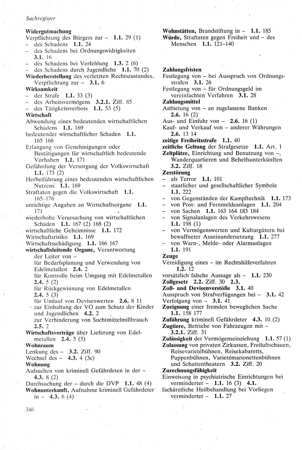 Strafgesetzbuch (StGB) der Deutschen Demokratischen Republik (DDR) sowie angrenzende Gesetze und Bestimmungen 1979, Seite 346 (StGB DDR Ges. Best. 1979, S. 346)