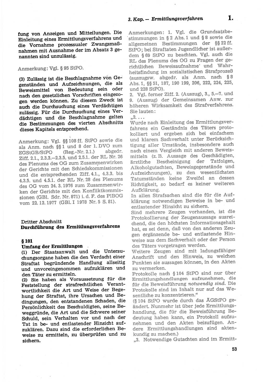 Strafprozeßordnung (StPO) der Deutschen Demokratischen Republik (DDR) sowie angrenzende Gesetze und Bestimmungen 1979, Seite 53 (StPO DDR Ges. Best. 1979, S. 53)