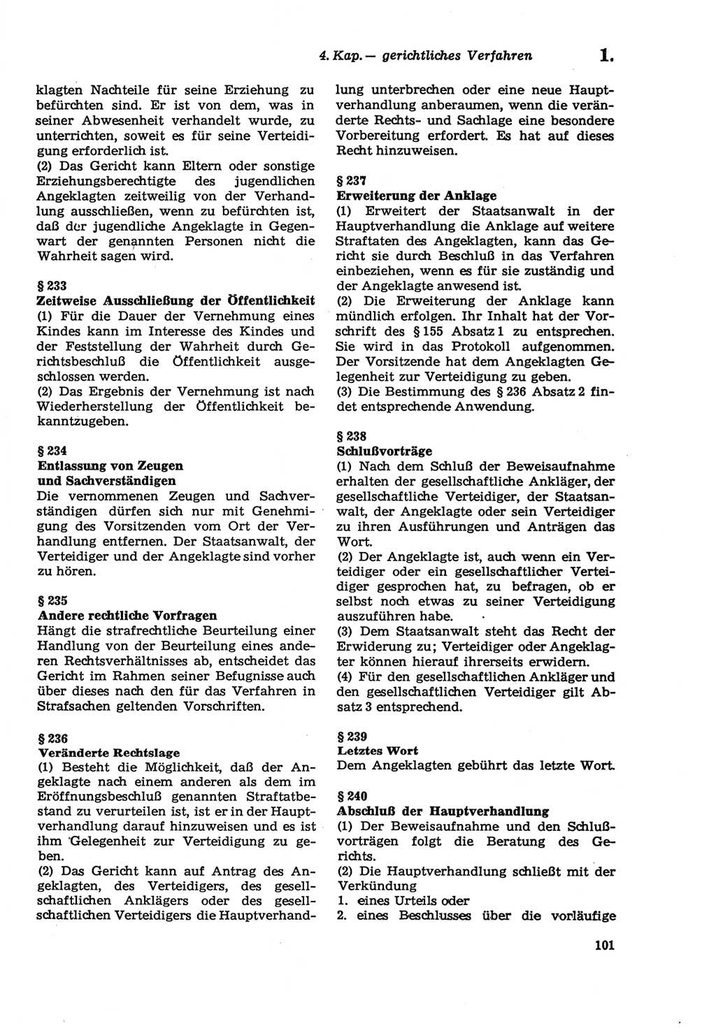 Strafprozeßordnung (StPO) der Deutschen Demokratischen Republik (DDR) sowie angrenzende Gesetze und Bestimmungen 1979, Seite 101 (StPO DDR Ges. Best. 1979, S. 101)