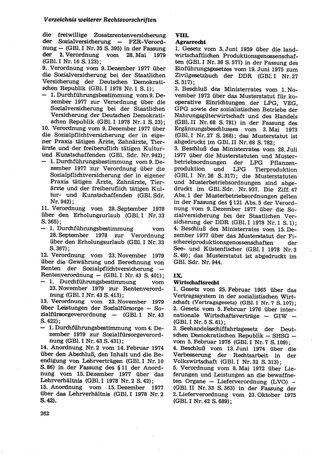Strafprozeßordnung (StPO) der Deutschen Demokratischen Republik (DDR) sowie angrenzende Gesetze und Bestimmungen 1979, Seite 262 (StPO DDR Ges. Best. 1979, S. 262)