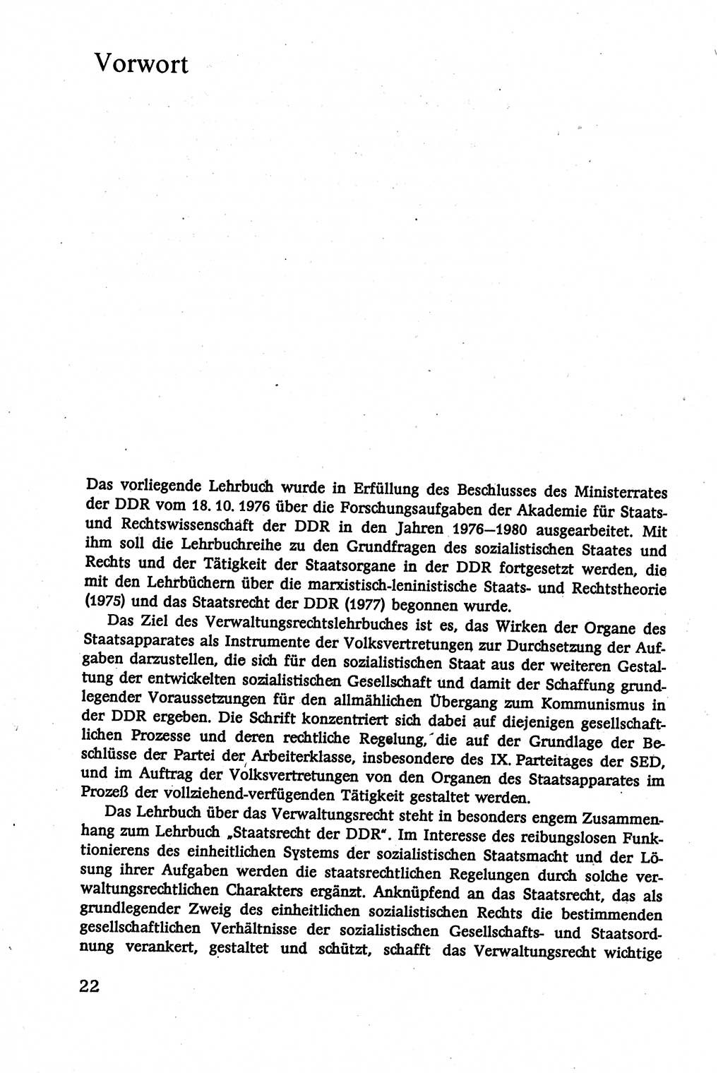 Verwaltungsrecht [Deutsche Demokratische Republik (DDR)], Lehrbuch 1979, Seite 22 (Verw.-R. DDR Lb. 1979, S. 22)
