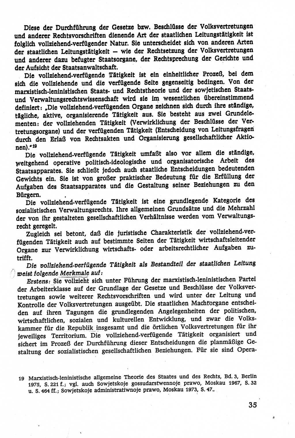 Verwaltungsrecht [Deutsche Demokratische Republik (DDR)], Lehrbuch 1979, Seite 35 (Verw.-R. DDR Lb. 1979, S. 35)