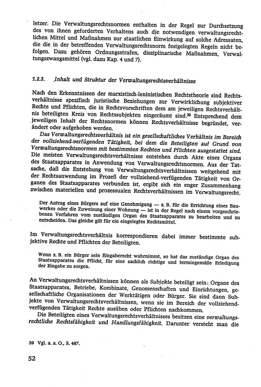 Verwaltungsrecht [Deutsche Demokratische Republik (DDR)], Lehrbuch 1979, Seite 52 (Verw.-R. DDR Lb. 1979, S. 52)