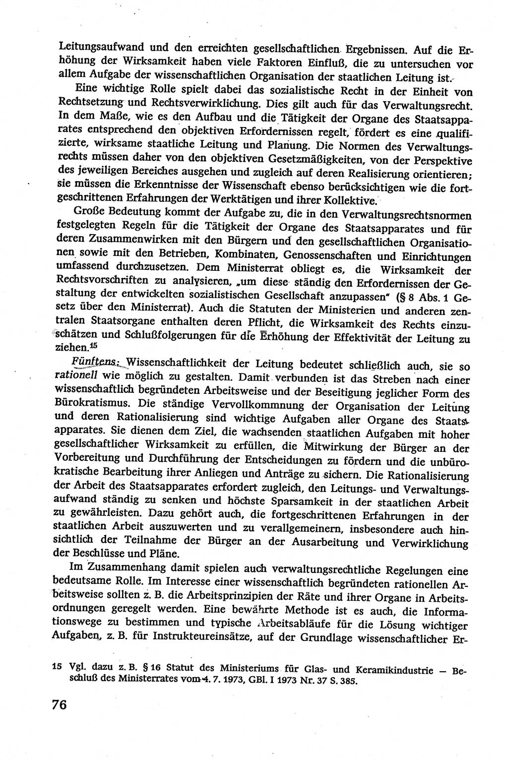 Verwaltungsrecht [Deutsche Demokratische Republik (DDR)], Lehrbuch 1979, Seite 76 (Verw.-R. DDR Lb. 1979, S. 76)