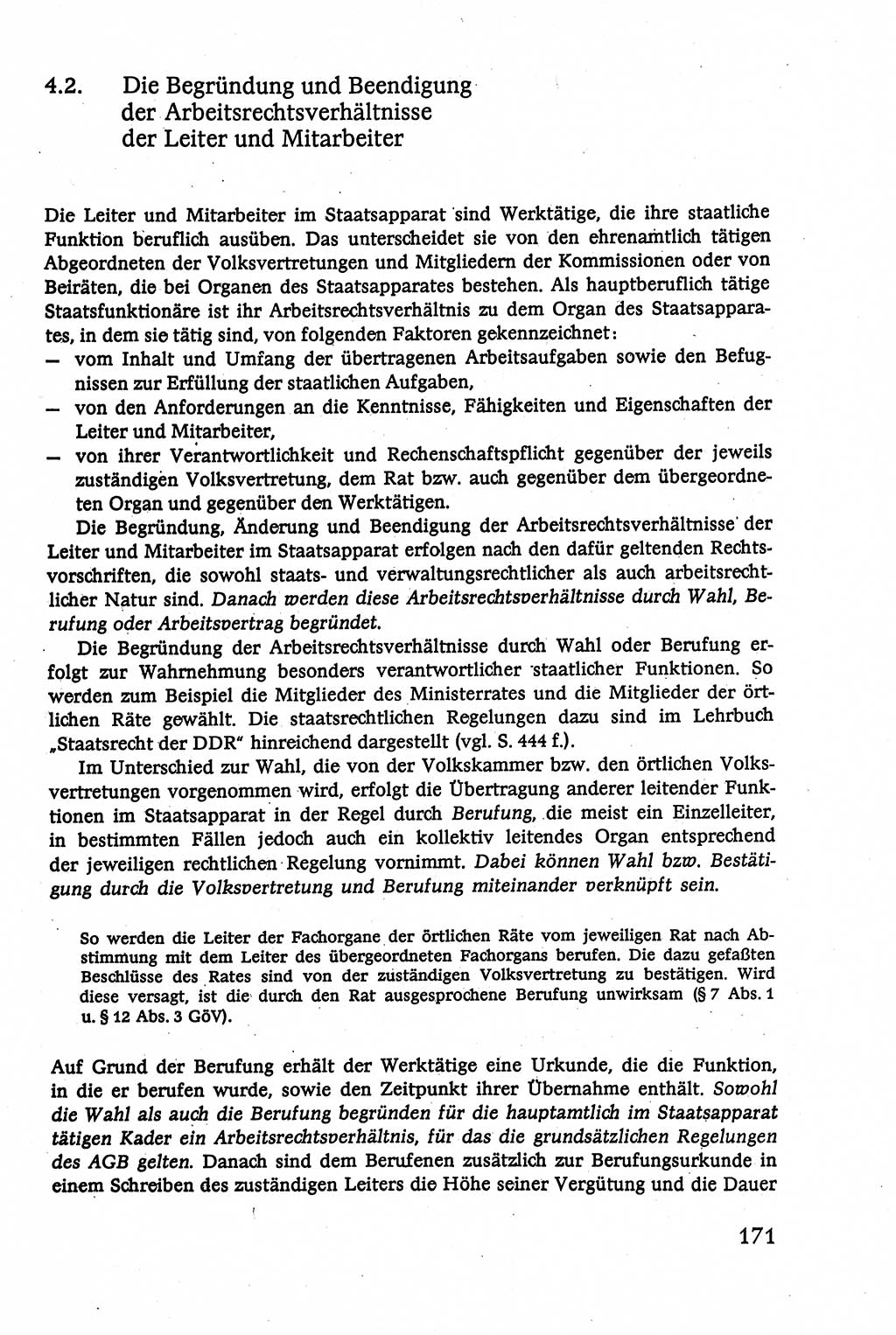 Verwaltungsrecht [Deutsche Demokratische Republik (DDR)], Lehrbuch 1979, Seite 171 (Verw.-R. DDR Lb. 1979, S. 171)