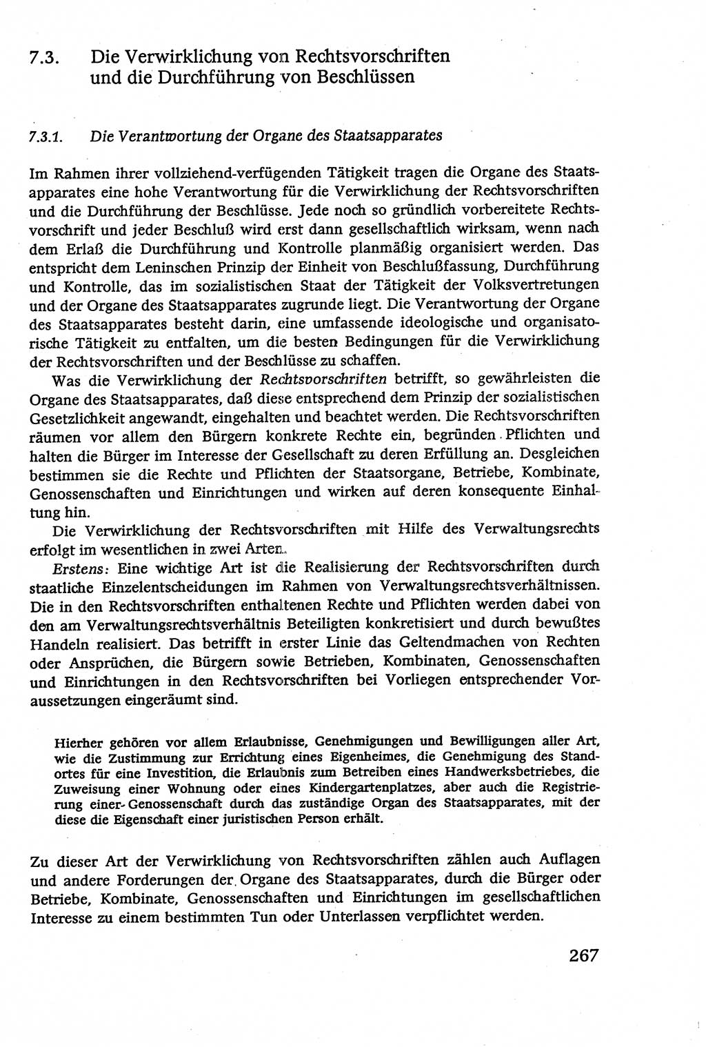 Verwaltungsrecht [Deutsche Demokratische Republik (DDR)], Lehrbuch 1979, Seite 267 (Verw.-R. DDR Lb. 1979, S. 267)