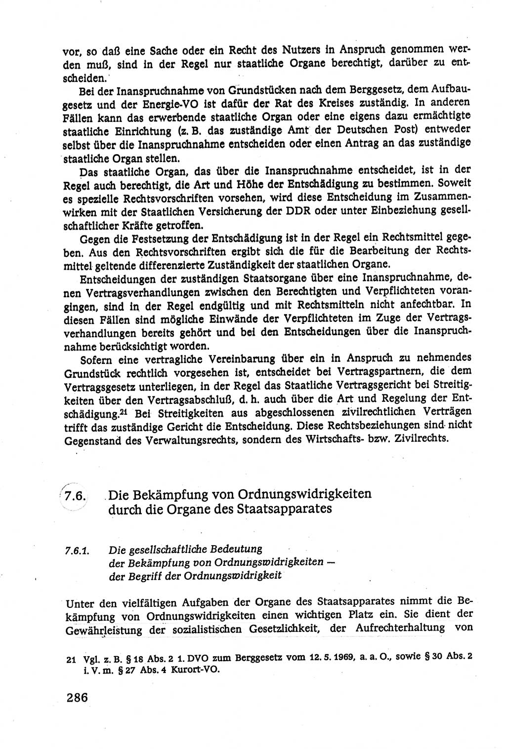 Verwaltungsrecht [Deutsche Demokratische Republik (DDR)], Lehrbuch 1979, Seite 286 (Verw.-R. DDR Lb. 1979, S. 286)