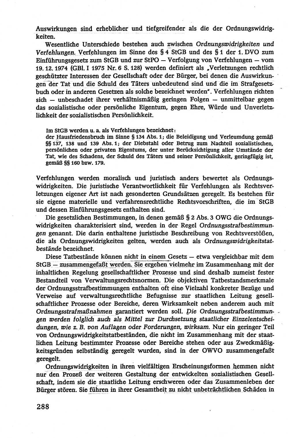 Verwaltungsrecht [Deutsche Demokratische Republik (DDR)], Lehrbuch 1979, Seite 288 (Verw.-R. DDR Lb. 1979, S. 288)