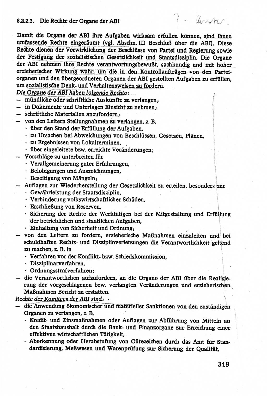 Verwaltungsrecht [Deutsche Demokratische Republik (DDR)], Lehrbuch 1979, Seite 319 (Verw.-R. DDR Lb. 1979, S. 319)