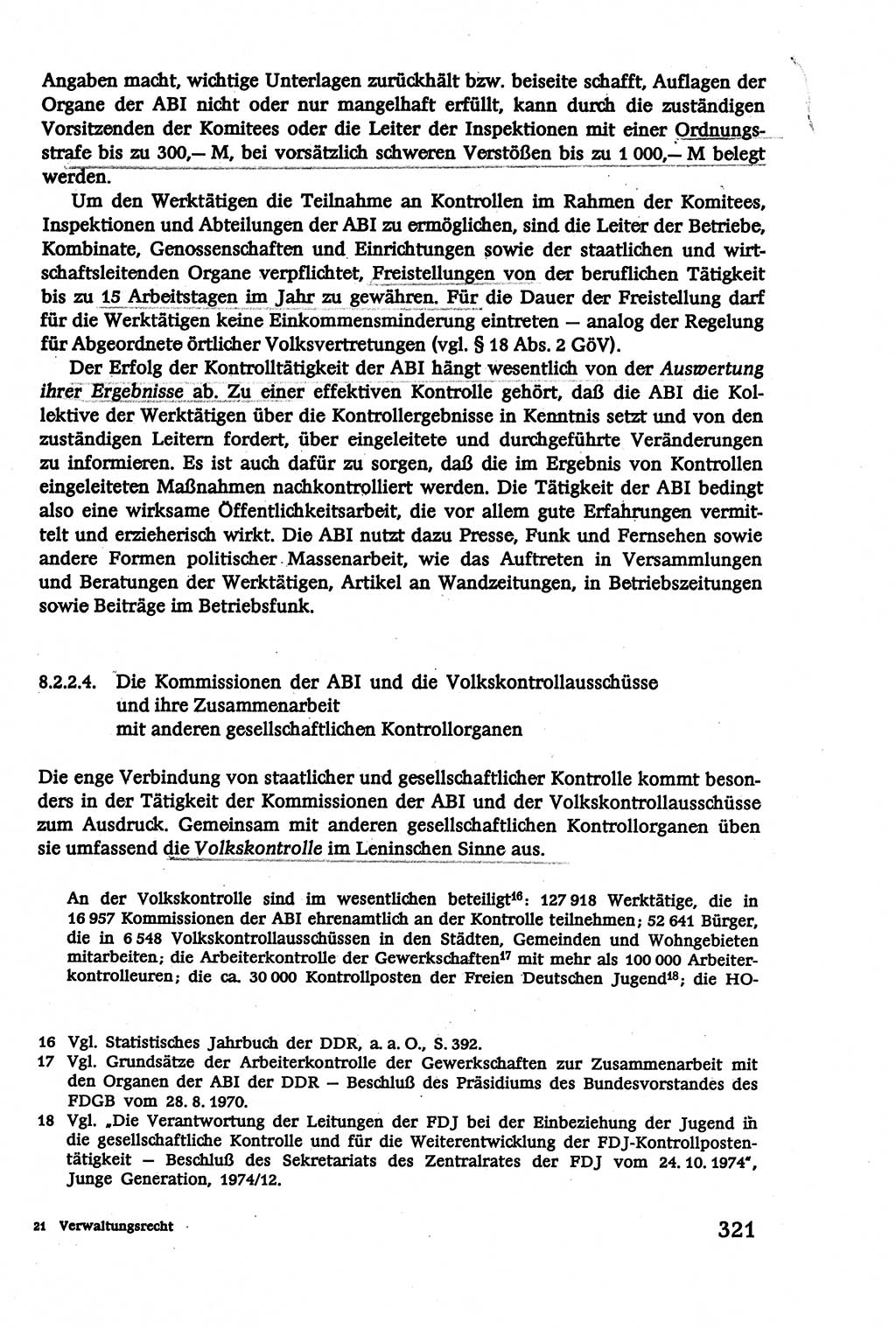 Verwaltungsrecht [Deutsche Demokratische Republik (DDR)], Lehrbuch 1979, Seite 321 (Verw.-R. DDR Lb. 1979, S. 321)