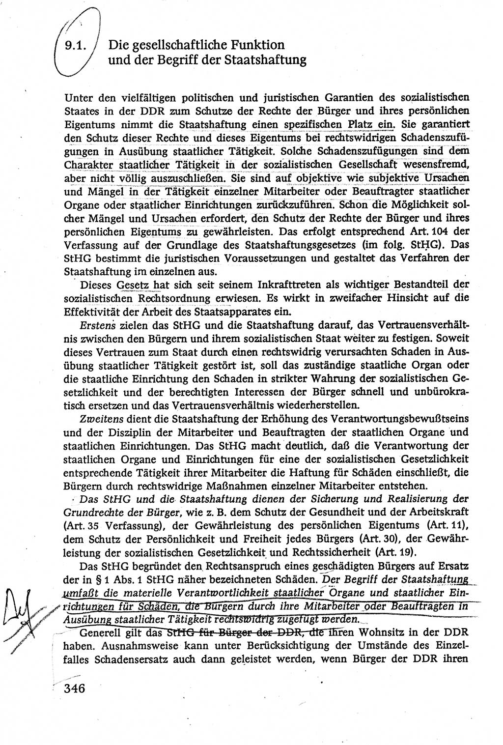 Verwaltungsrecht [Deutsche Demokratische Republik (DDR)], Lehrbuch 1979, Seite 346 (Verw.-R. DDR Lb. 1979, S. 346)