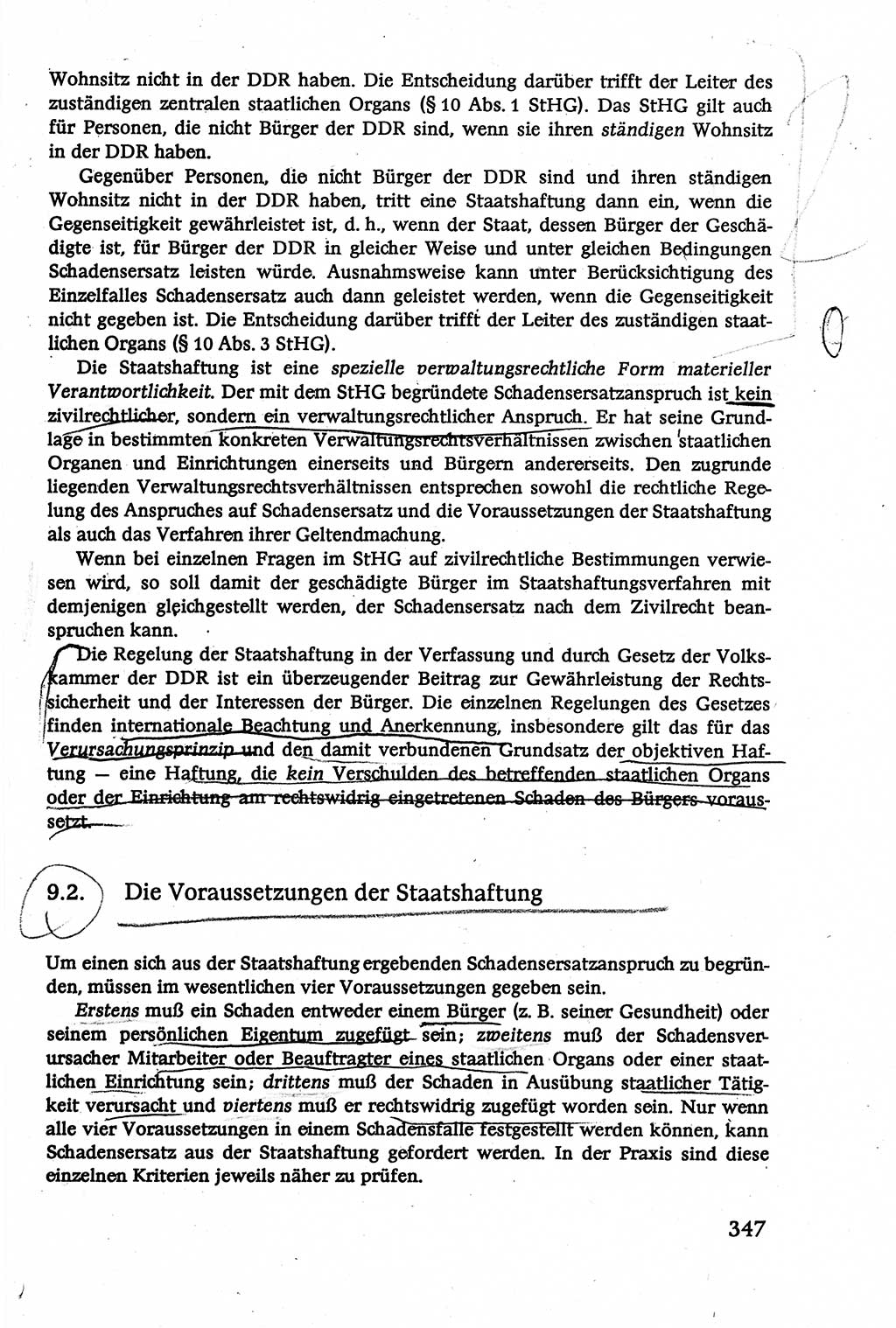 Verwaltungsrecht [Deutsche Demokratische Republik (DDR)], Lehrbuch 1979, Seite 347 (Verw.-R. DDR Lb. 1979, S. 347)