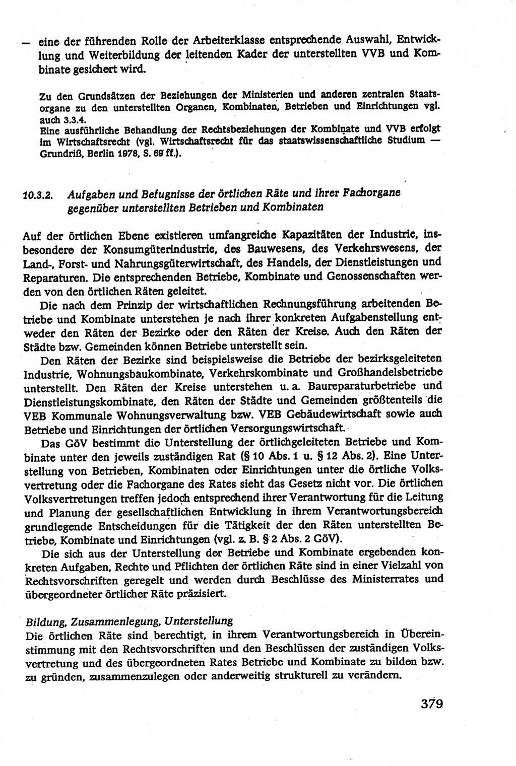 Verwaltungsrecht [Deutsche Demokratische Republik (DDR)], Lehrbuch 1979, Seite 379 (Verw.-R. DDR Lb. 1979, S. 379)