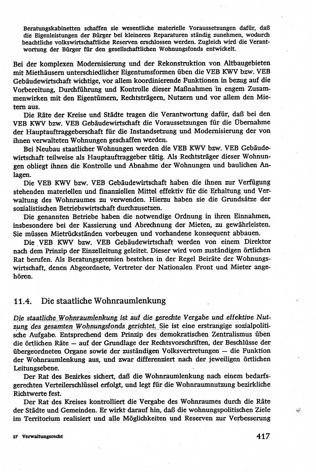 Verwaltungsrecht [Deutsche Demokratische Republik (DDR)], Lehrbuch 1979, Seite 417 (Verw.-R. DDR Lb. 1979, S. 417)