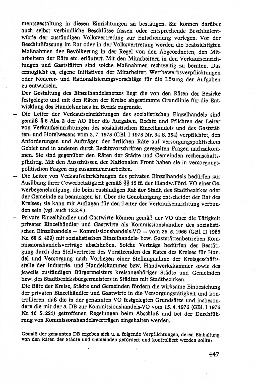 Verwaltungsrecht [Deutsche Demokratische Republik (DDR)], Lehrbuch 1979, Seite 447 (Verw.-R. DDR Lb. 1979, S. 447)
