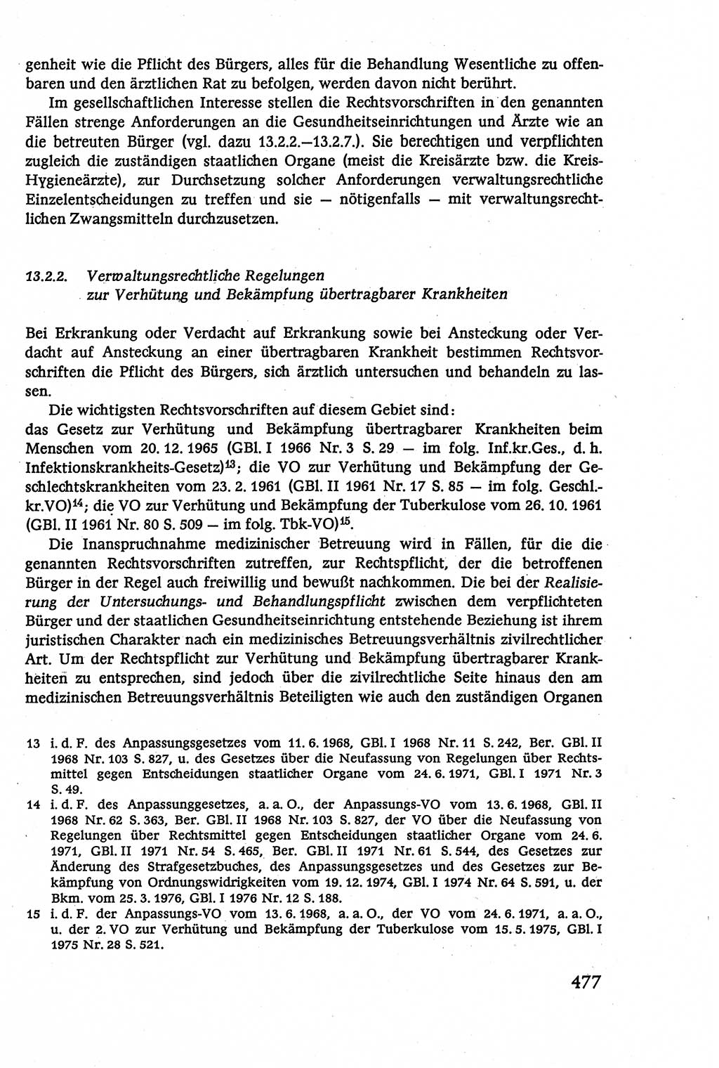 Verwaltungsrecht [Deutsche Demokratische Republik (DDR)], Lehrbuch 1979, Seite 477 (Verw.-R. DDR Lb. 1979, S. 477)