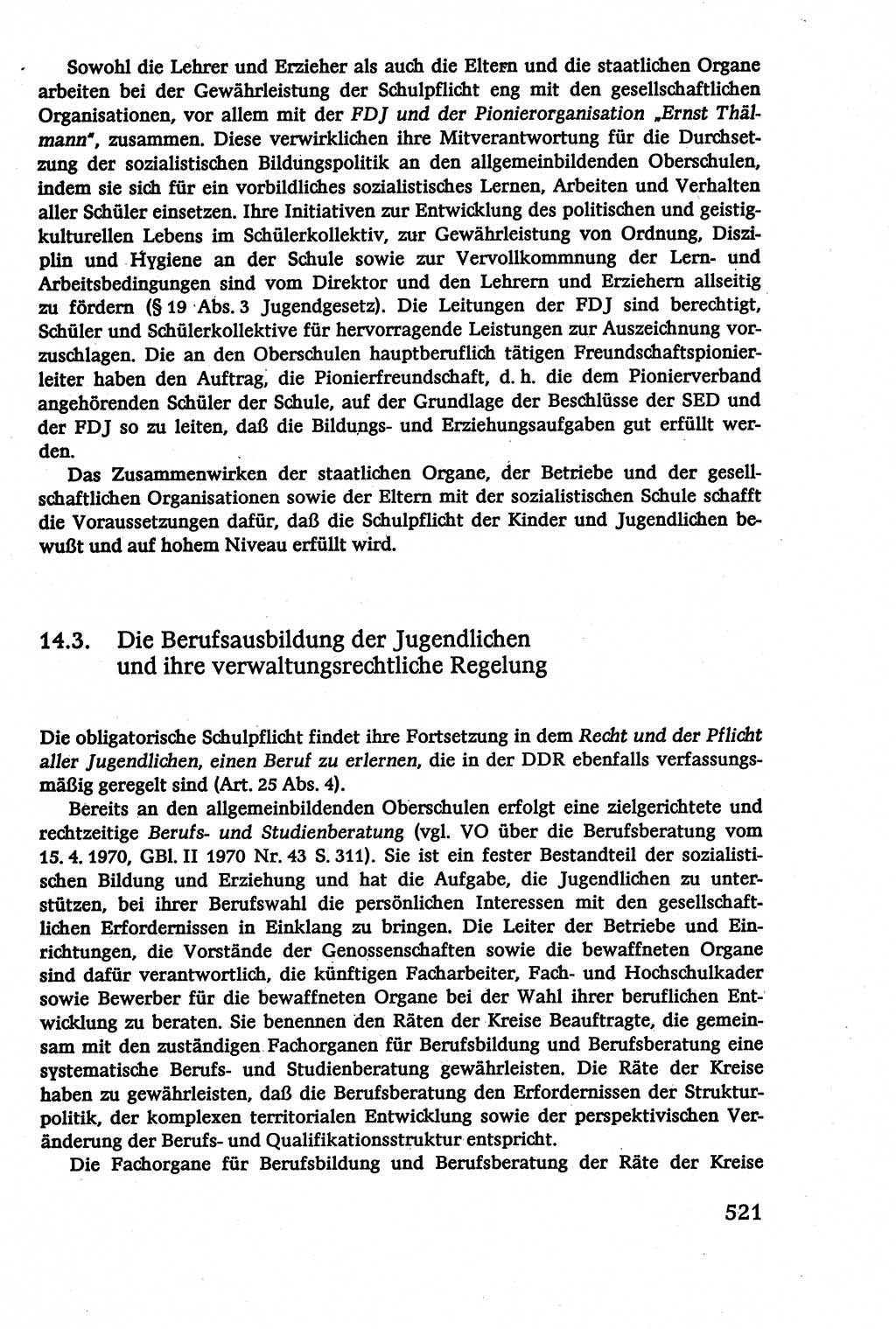 Verwaltungsrecht [Deutsche Demokratische Republik (DDR)], Lehrbuch 1979, Seite 521 (Verw.-R. DDR Lb. 1979, S. 521)