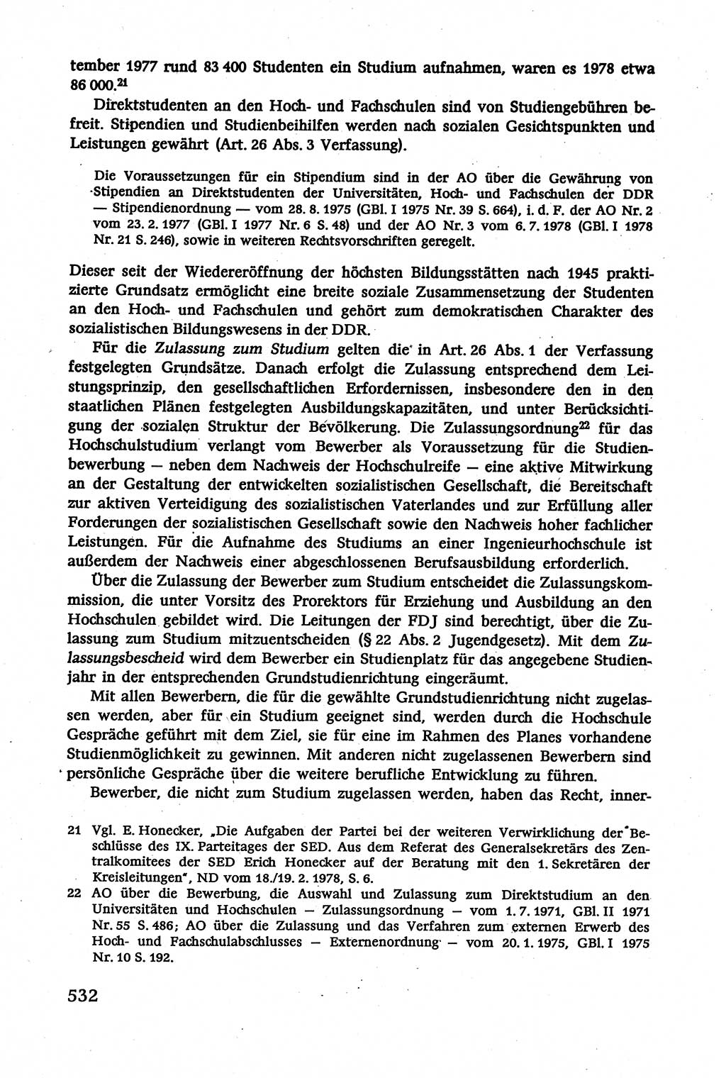 Verwaltungsrecht [Deutsche Demokratische Republik (DDR)], Lehrbuch 1979, Seite 532 (Verw.-R. DDR Lb. 1979, S. 532)