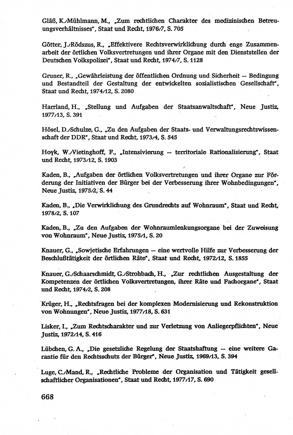 Verwaltungsrecht [Deutsche Demokratische Republik (DDR)], Lehrbuch 1979, Seite 668 (Verw.-R. DDR Lb. 1979, S. 668)