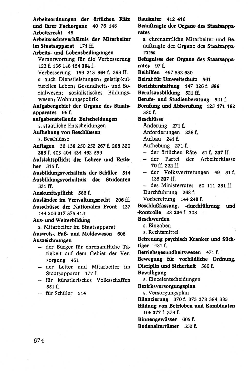 Verwaltungsrecht [Deutsche Demokratische Republik (DDR)], Lehrbuch 1979, Seite 674 (Verw.-R. DDR Lb. 1979, S. 674)