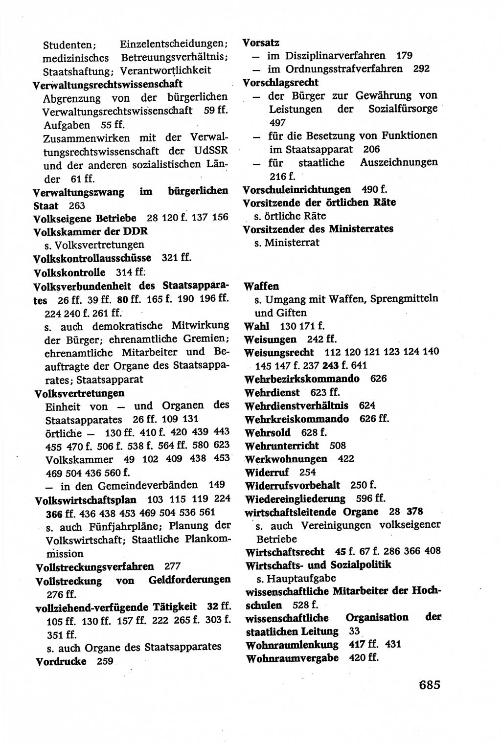 Verwaltungsrecht [Deutsche Demokratische Republik (DDR)], Lehrbuch 1979, Seite 685 (Verw.-R. DDR Lb. 1979, S. 685)