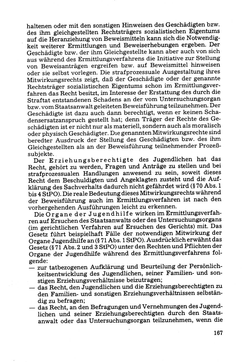 Grundfragen der Beweisführung im Ermittlungsverfahren [Deutsche Demokratische Republik (DDR)] 1980, Seite 167 (Bws.-Fhrg. EV DDR 1980, S. 167)