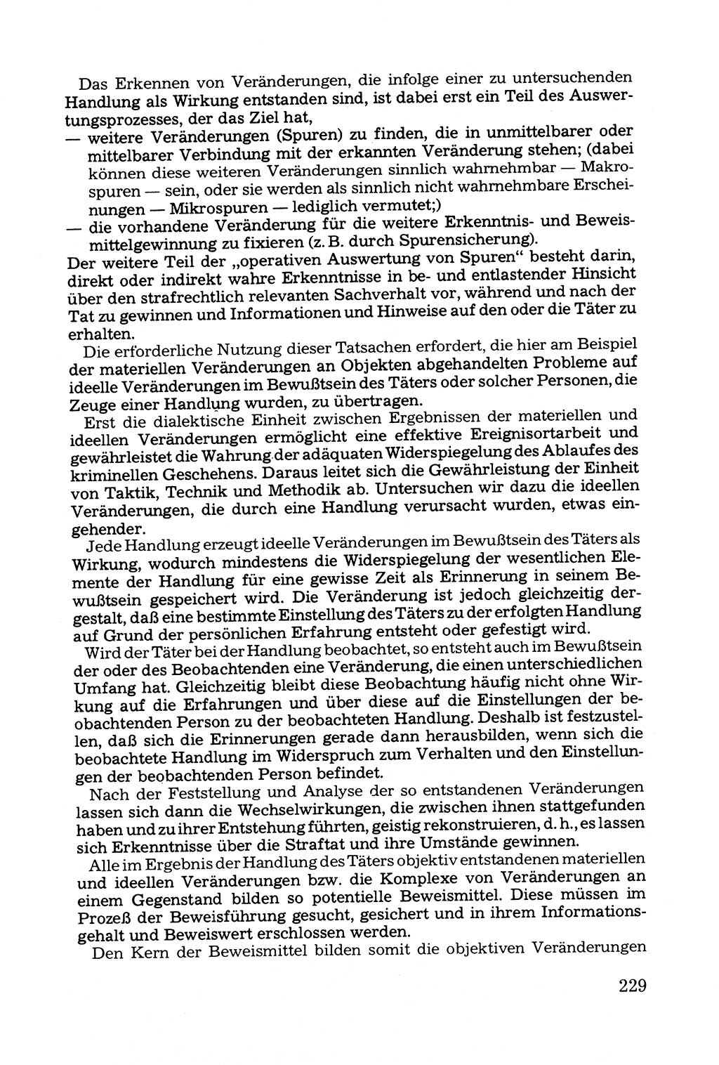 Grundfragen der Beweisführung im Ermittlungsverfahren [Deutsche Demokratische Republik (DDR)] 1980, Seite 229 (Bws.-Fhrg. EV DDR 1980, S. 229)