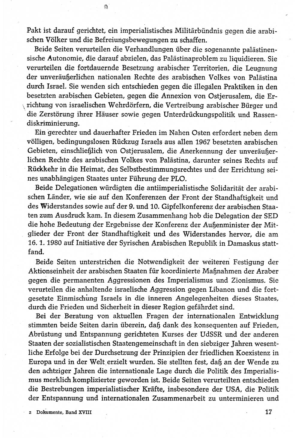 Dokumente der Sozialistischen Einheitspartei Deutschlands (SED) [Deutsche Demokratische Republik (DDR)] 1980-1981, Seite 17 (Dok. SED DDR 1980-1981, S. 17)